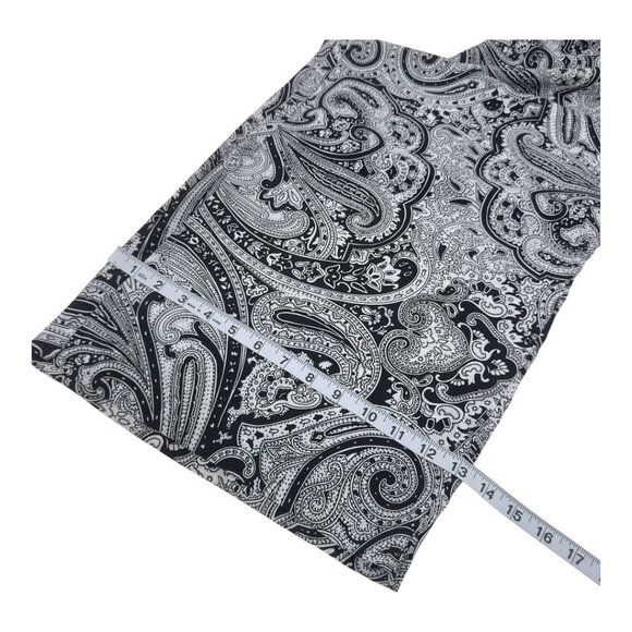 Michael Kors Womens Black Paisley Print Wide Leg Pants Size 16 Pull On Drawstrim - Picture 7 of 14